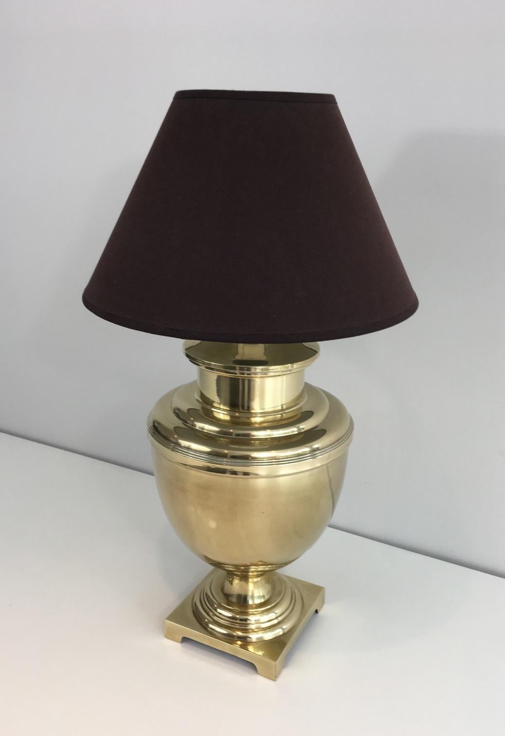 Brass Baluster Table Lamp, French, circa 1970 For Sale 6