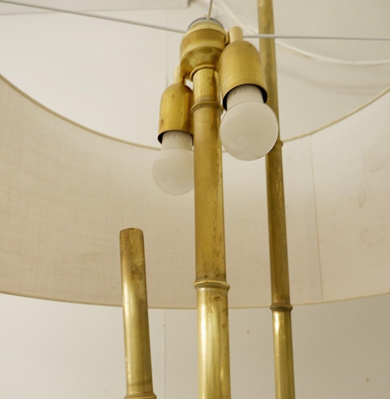 Brass Bamboo Floor Lamp, a Pair Available For Sale at 1stDibs