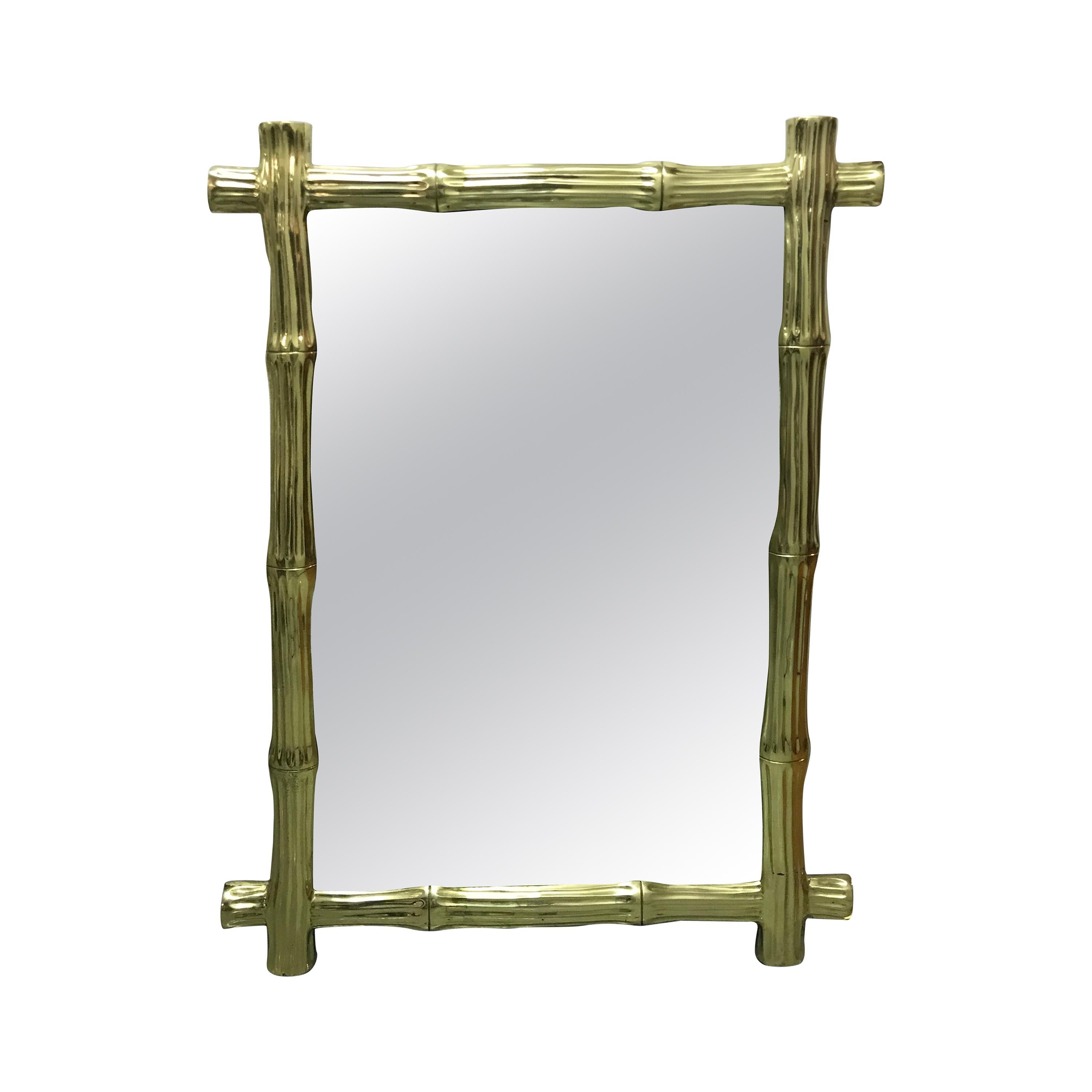 Brass Bamboo Mirror