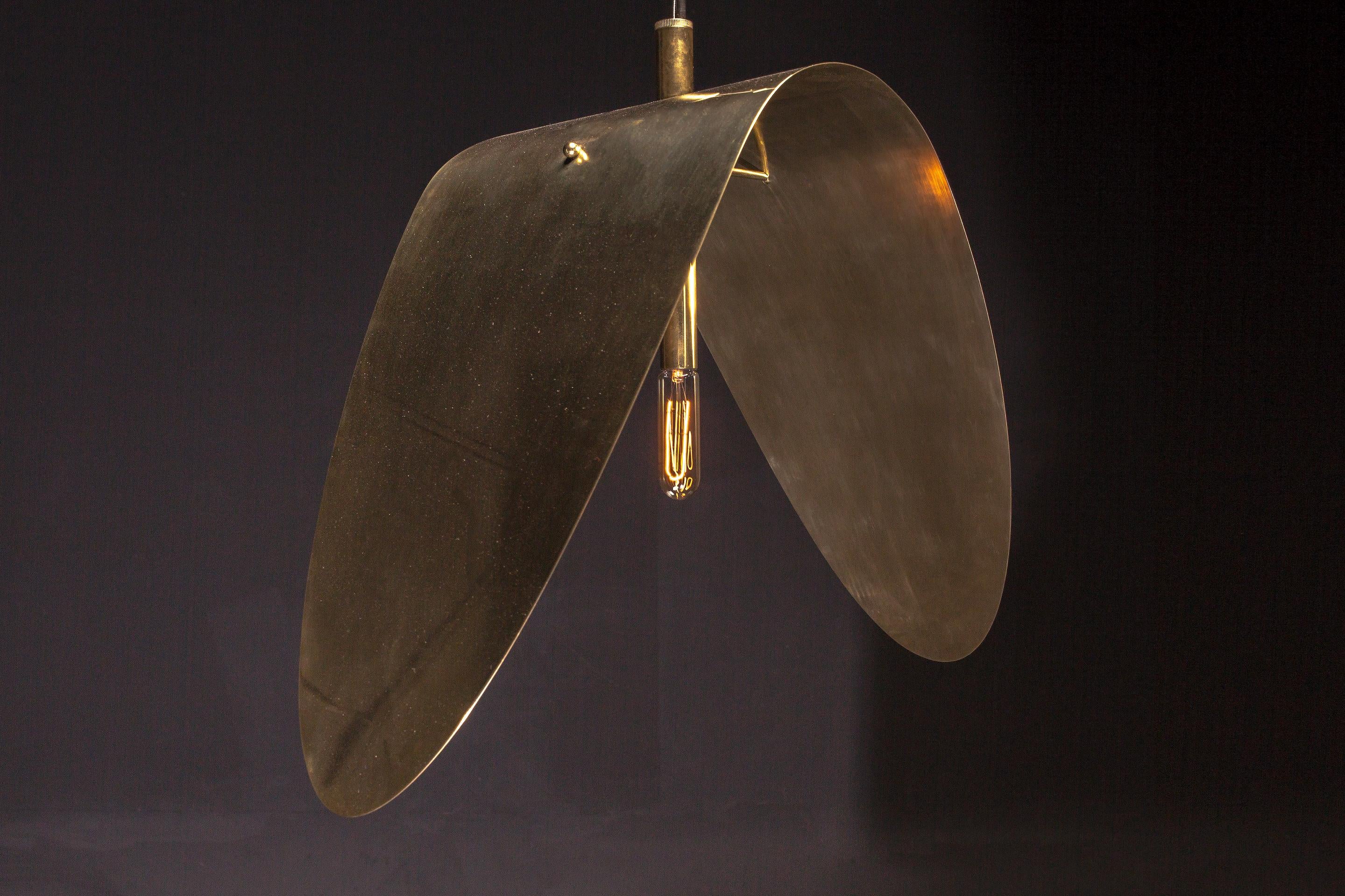 Modern Brass Banana Ceiling Pendant Light, Ivan Basov