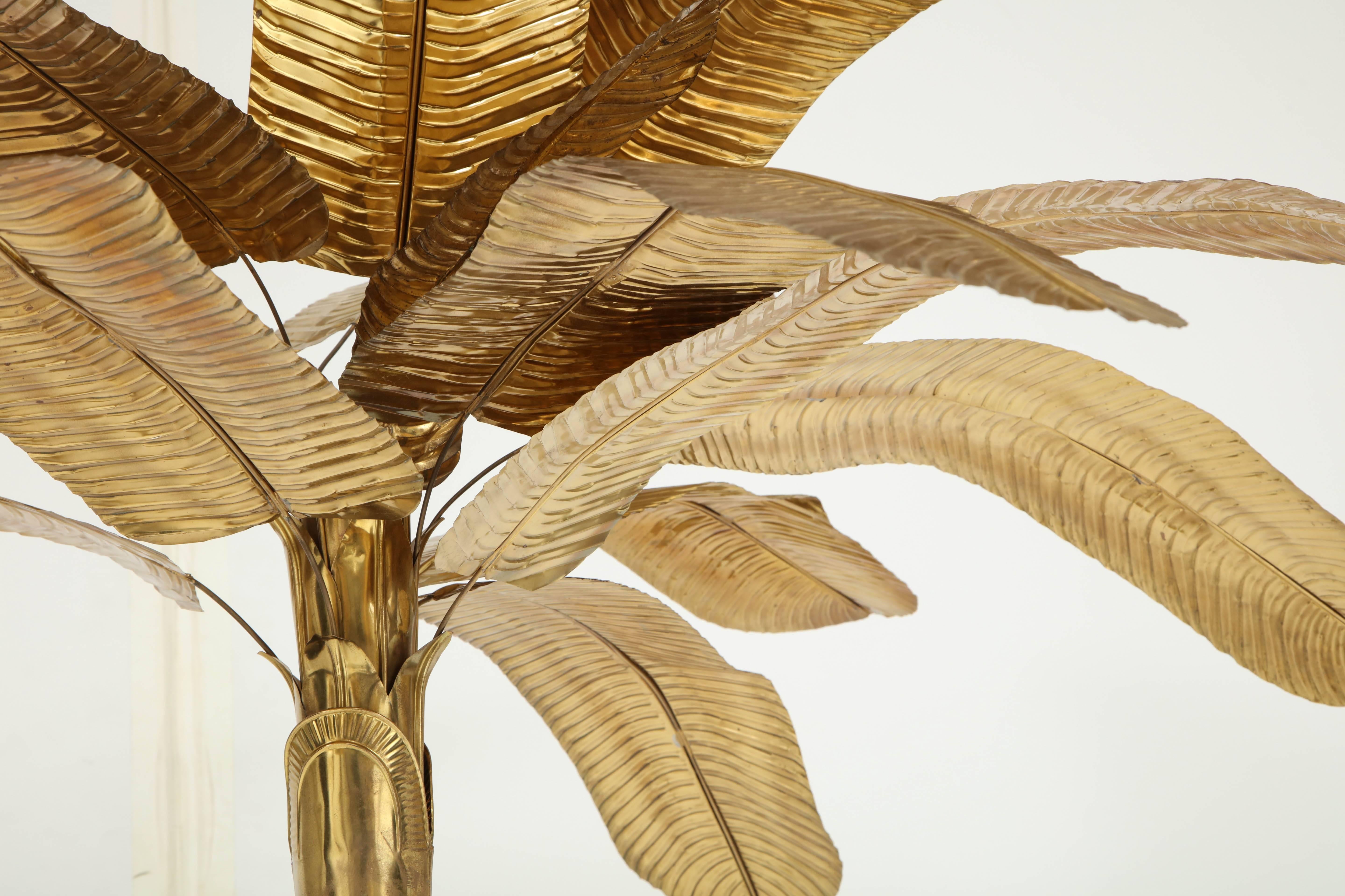 Brass Banana Tree In Excellent Condition In New York, NY