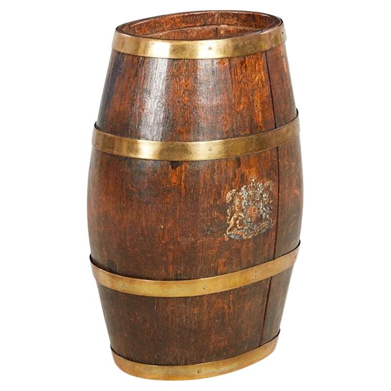 Barilotto per rum in Oak Oak con fascia in ottone