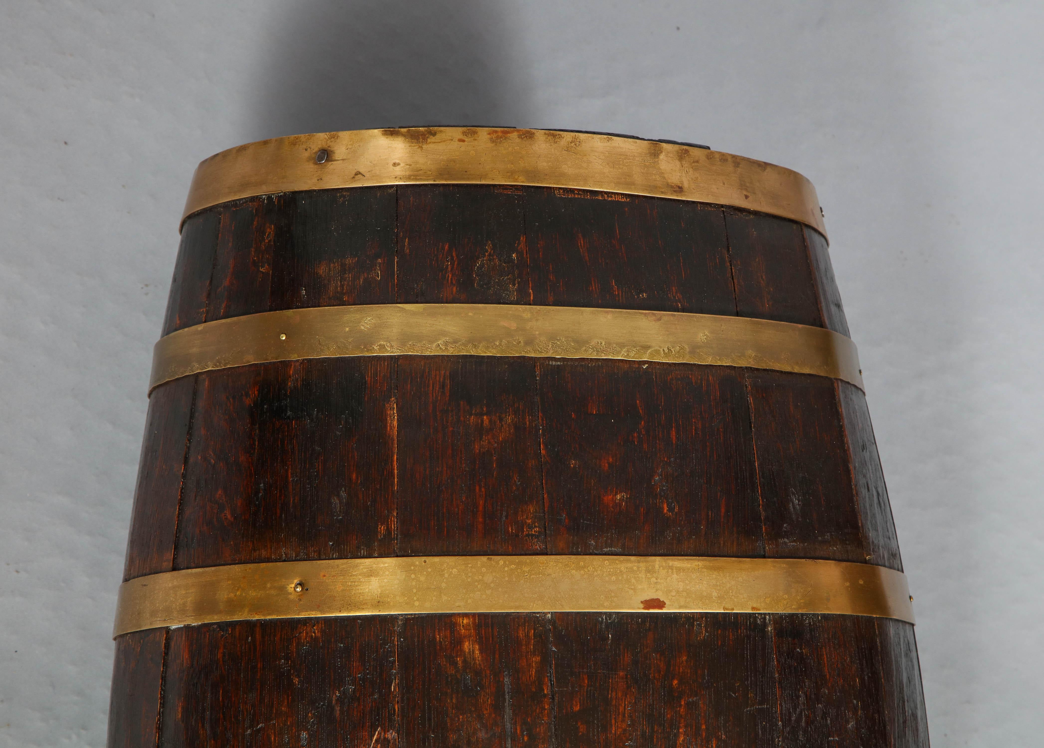 Brass Banded Oak Barrel 5