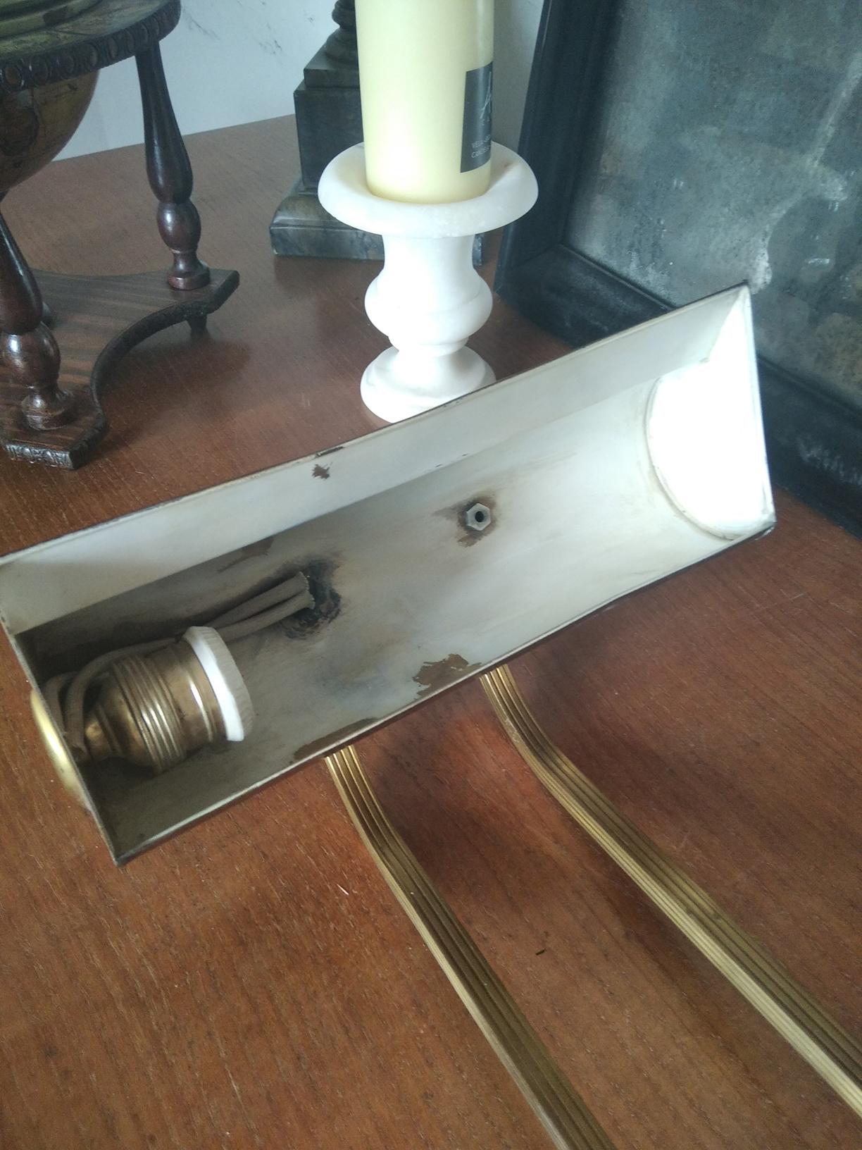 Banker Desk or Library Lamp,  Art Deco Style Early 20th Century, Brass 8