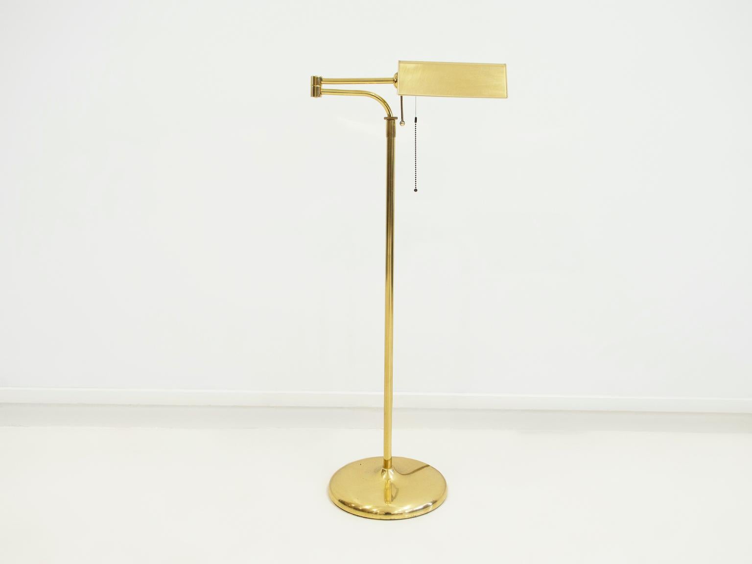Brass 'Banker' Floor Lamp with Adjustable Light Point 2