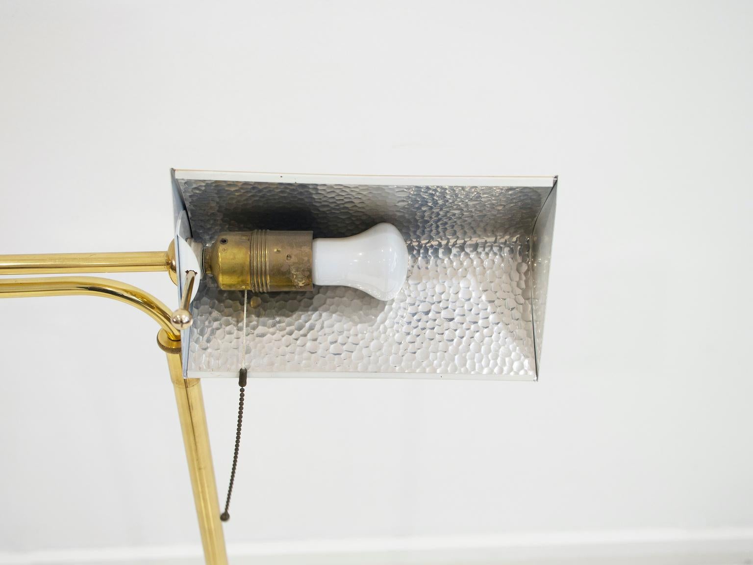 Brass 'Banker' Floor Lamp with Adjustable Light Point 3