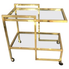 Vintage Brass Bar Cart, 1960s