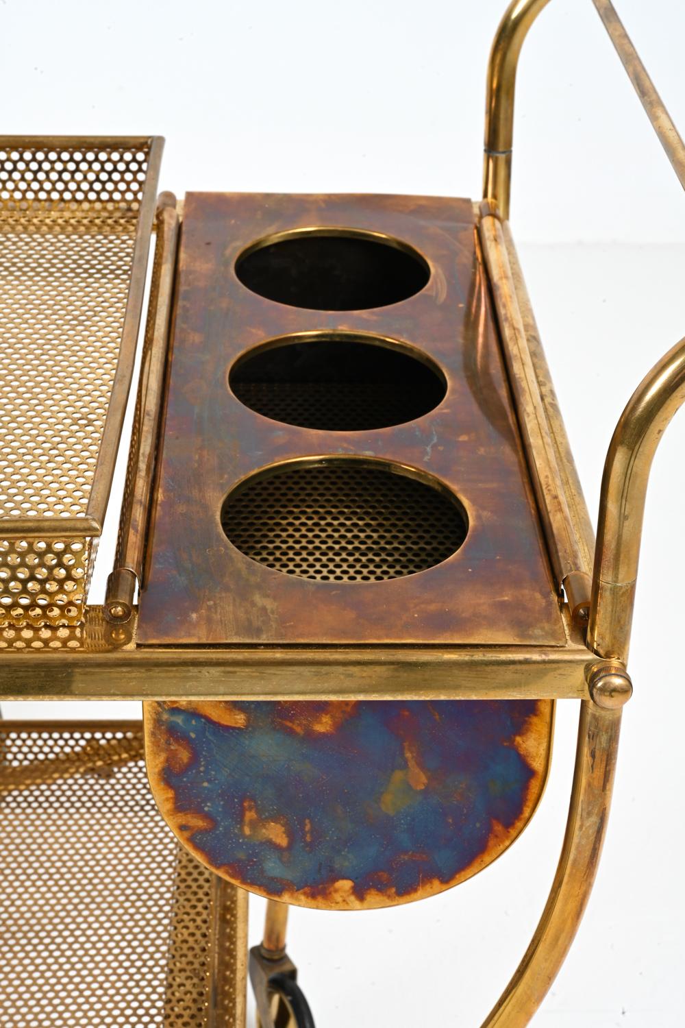 Brass Bar Cart by Josef Frank for Svenskt Tenn, c. 1950's 4