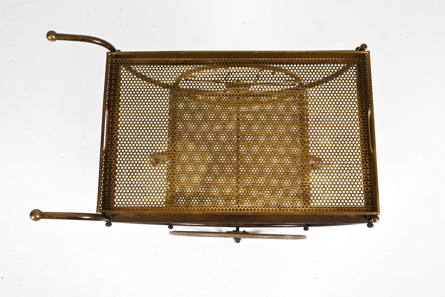 20th Century Brass Bar Cart by Josef Frank for Svenskt Tenn, c. 1950's For Sale