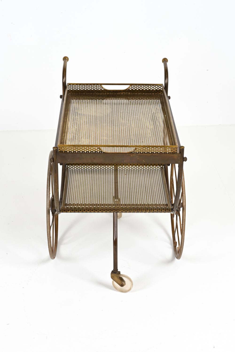 Brass Bar Cart by Josef Frank for Svenskt Tenn, c. 1950's For Sale 3