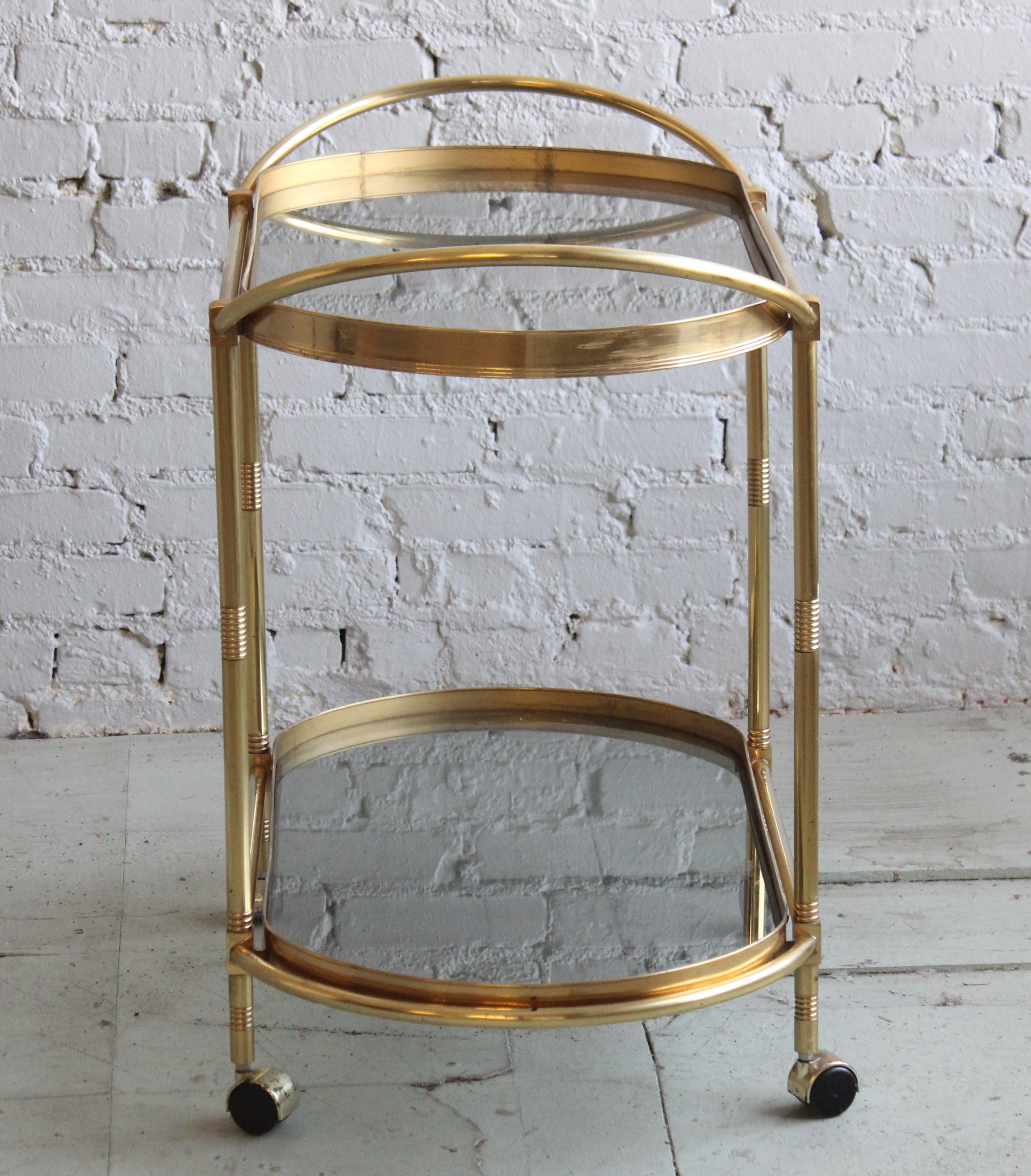 Late 20th Century Brass Bar Cart