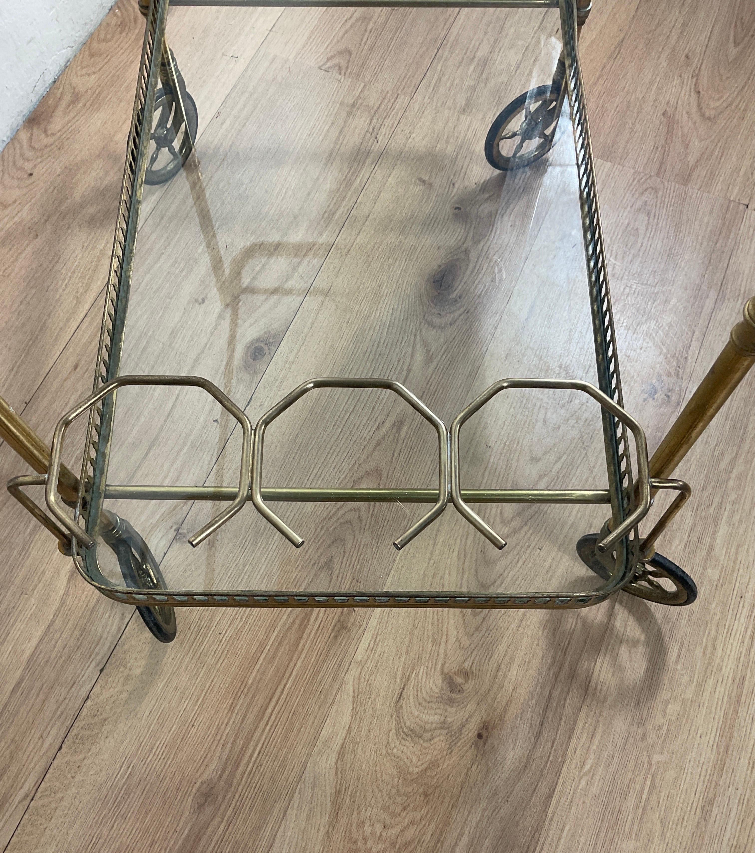 Brass Bar Trolly of 50s by Cesare Lacca 3