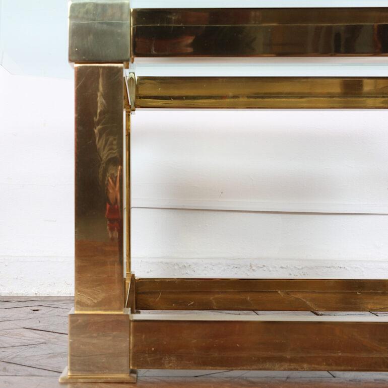 brass coffee table glass top
