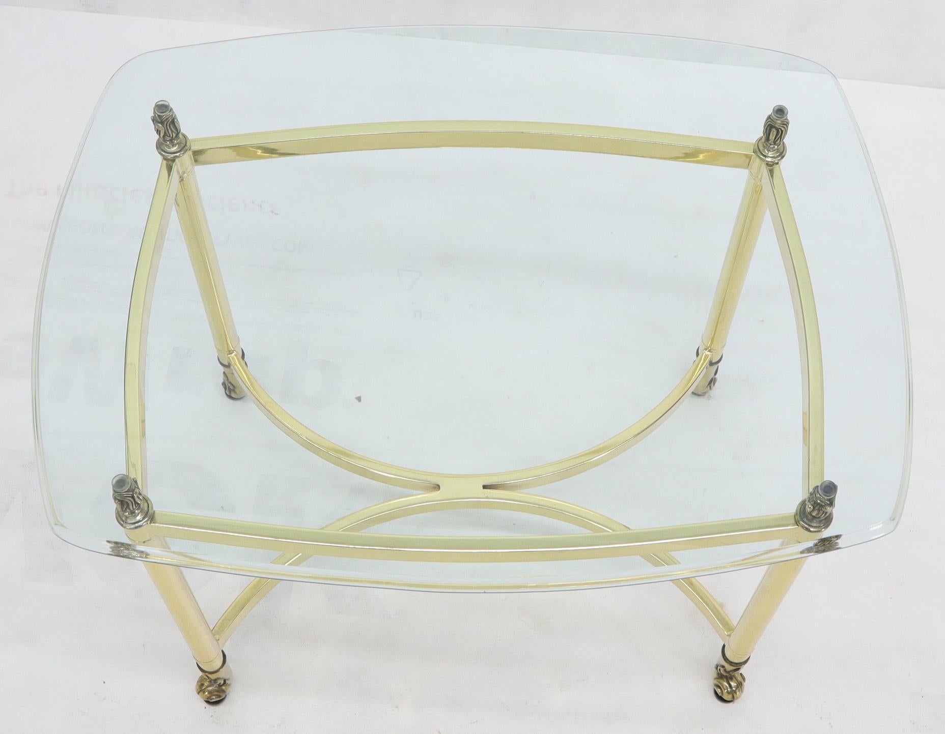 brass and glass coffee table