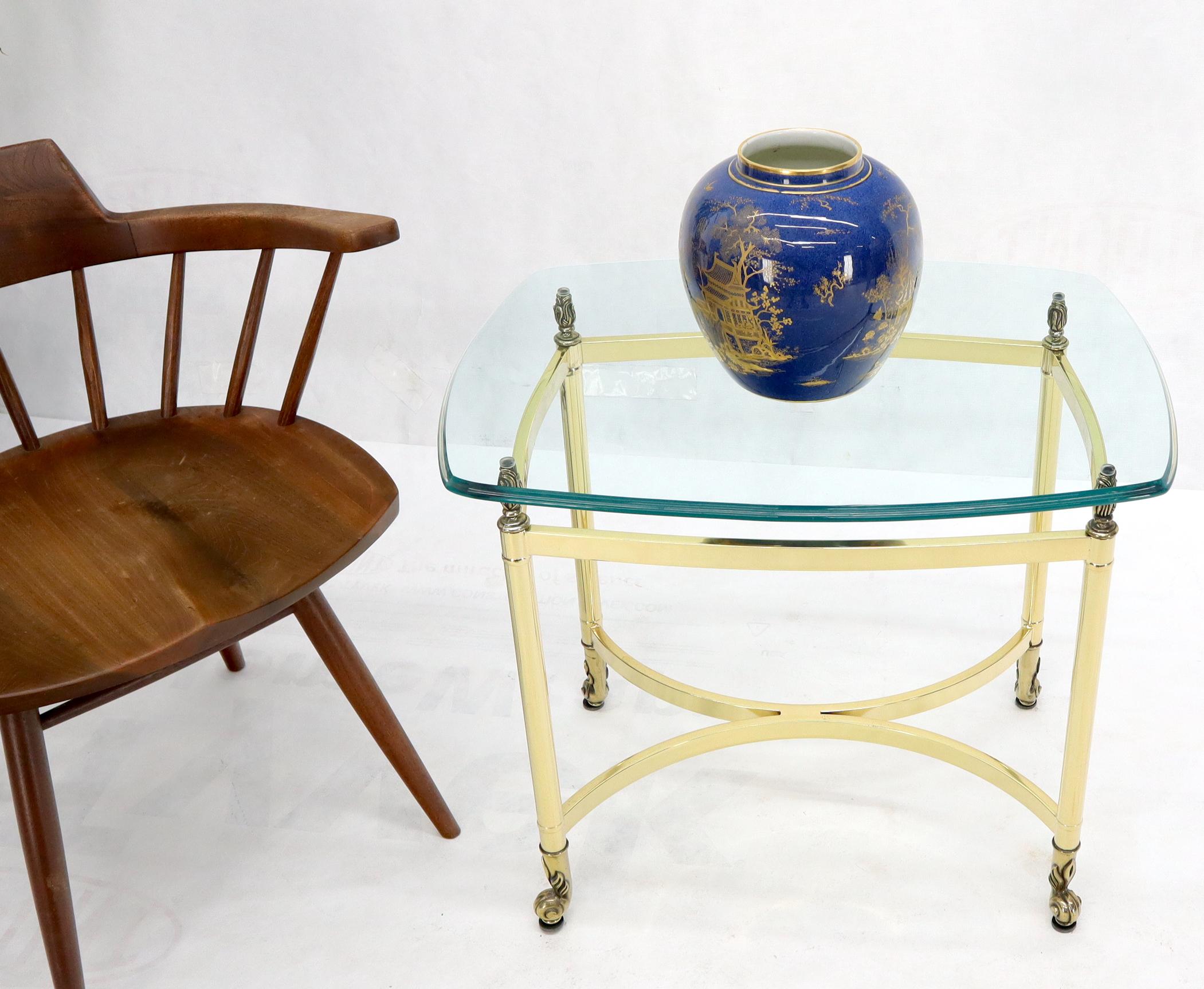 round brass and glass coffee table