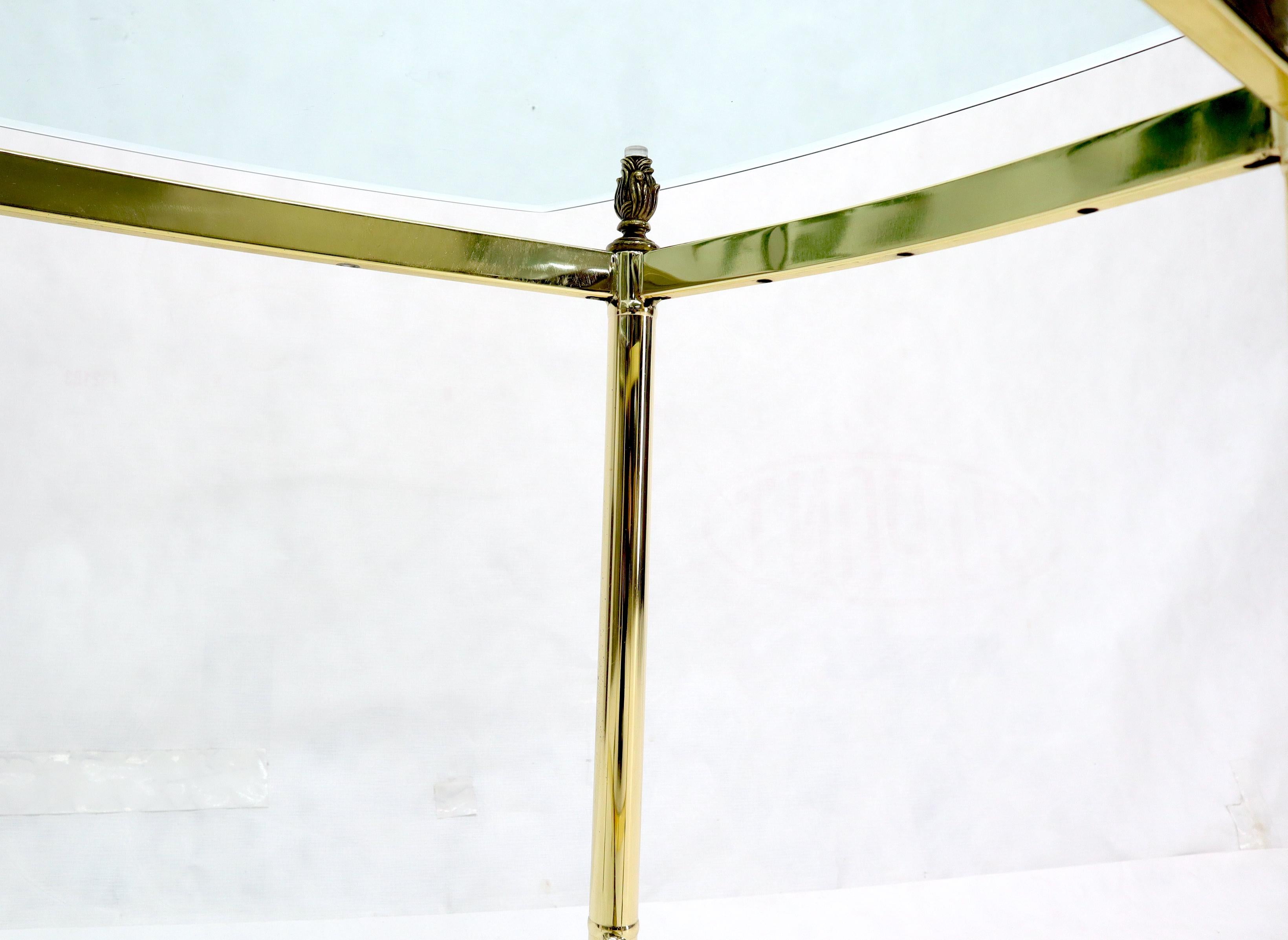 square brass and glass coffee table