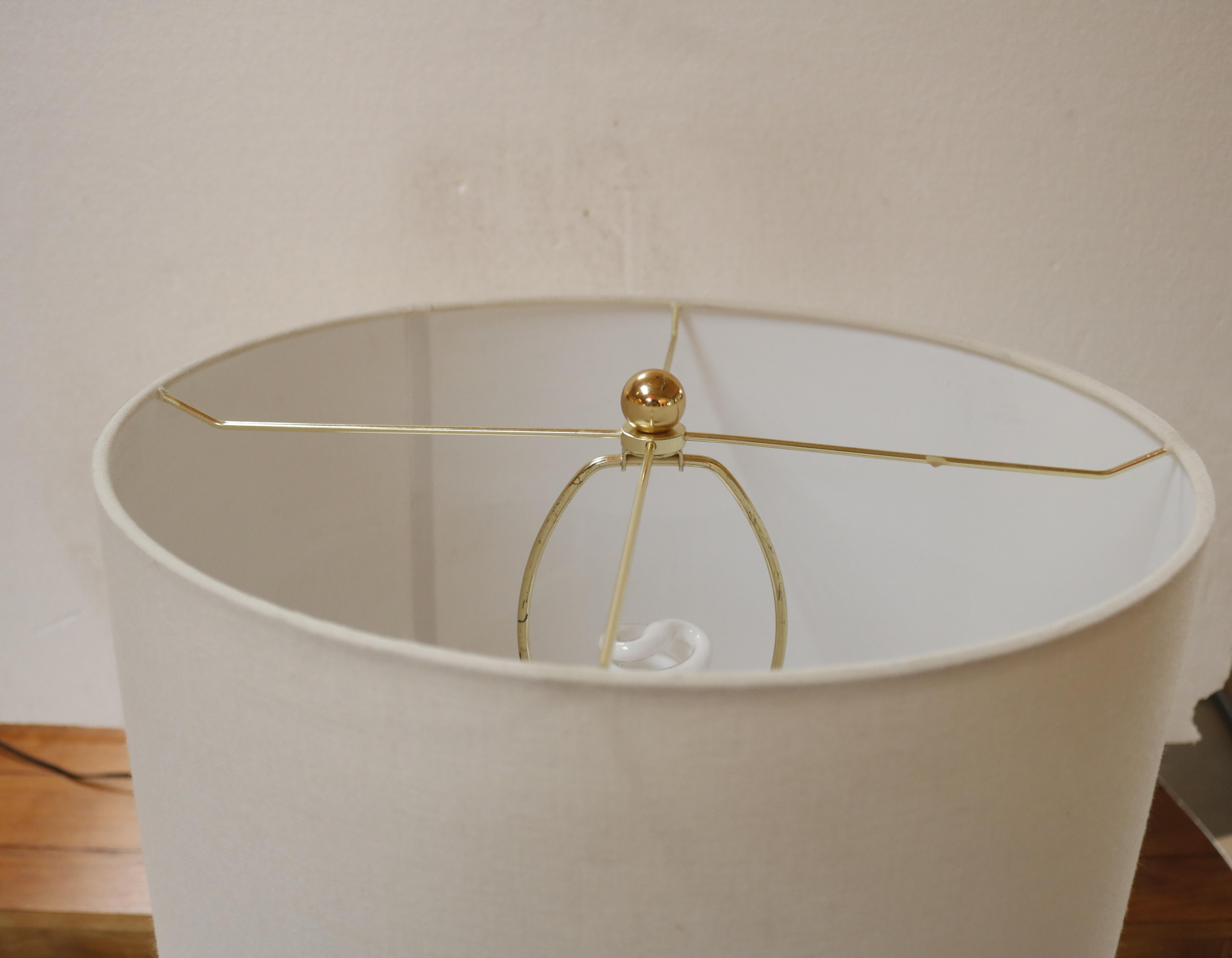 American Brass Base Opaline Table Lamp by Kate Spade