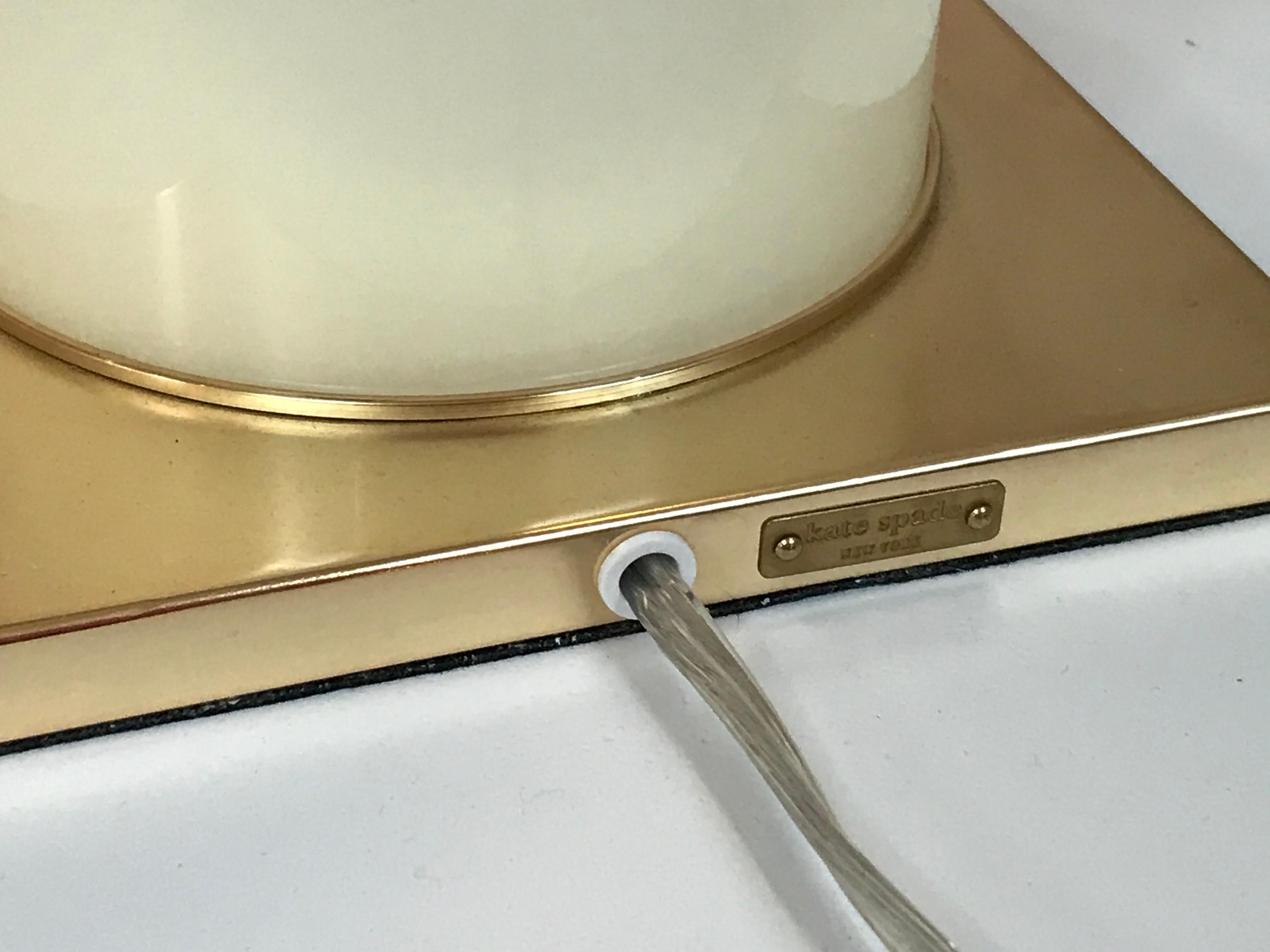 Brass Base Opaline Table Lamp by Kate Spade 1