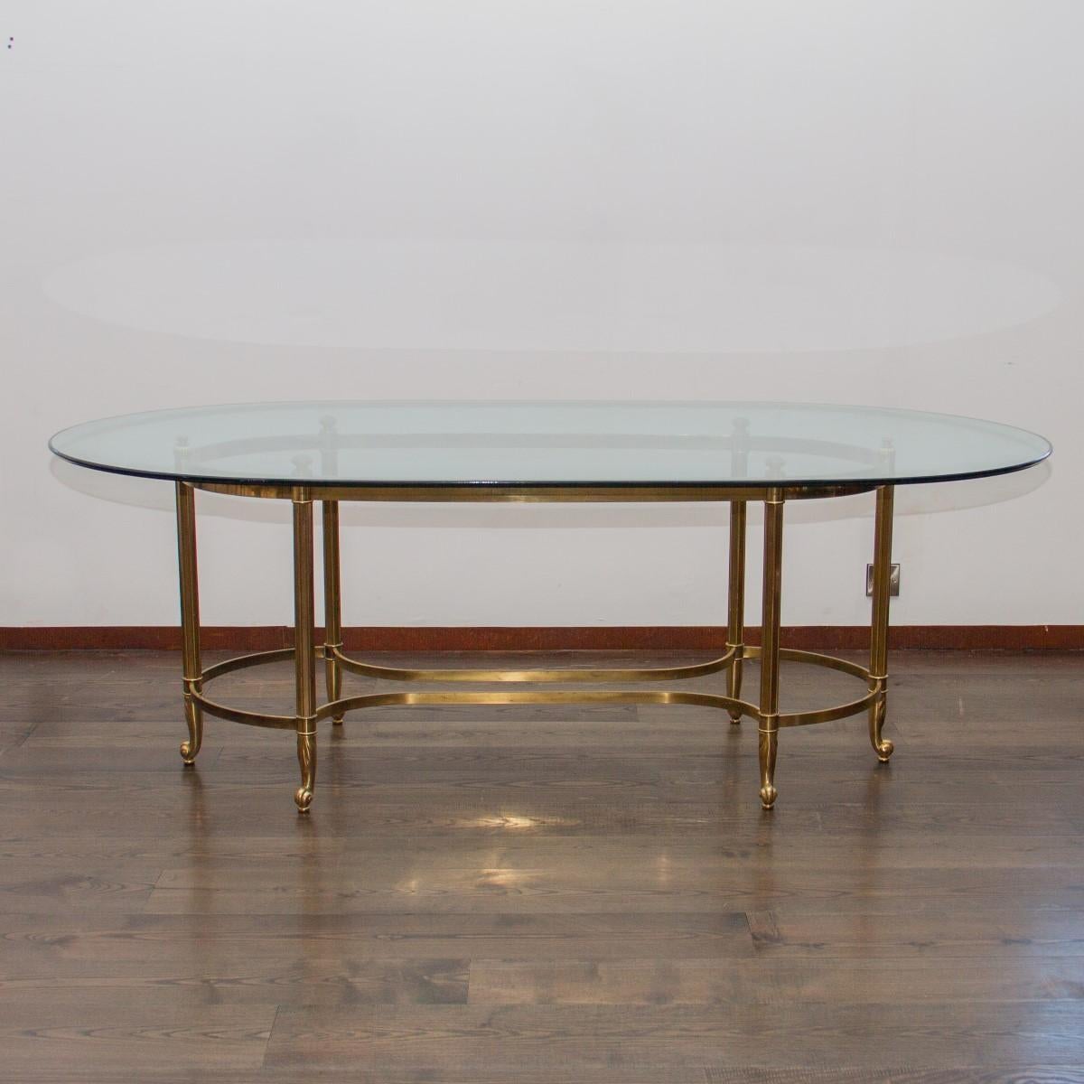 American Brass Based Brass Desk/Centre Table, 1960s