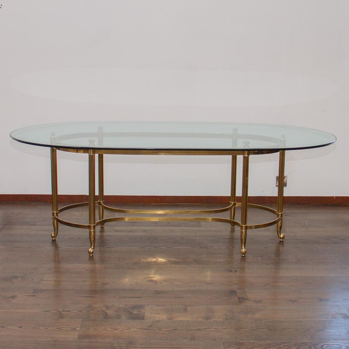 Brass Based Brass Desk/Centre Table, 1960s In Good Condition In Donhead St Mary, Wiltshire