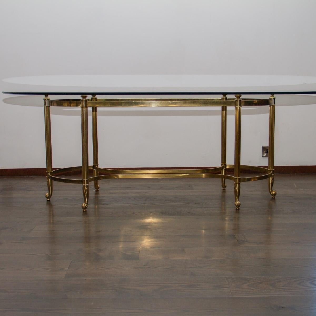 Brass Based Brass Desk/Centre Table, 1960s 1