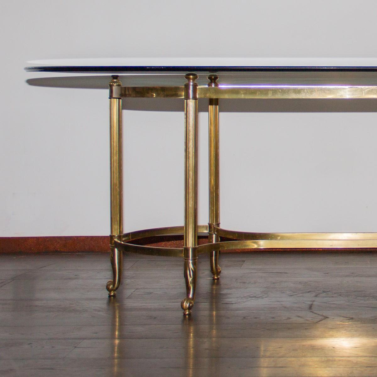 Brass Based Brass Desk/Centre Table, 1960s 3