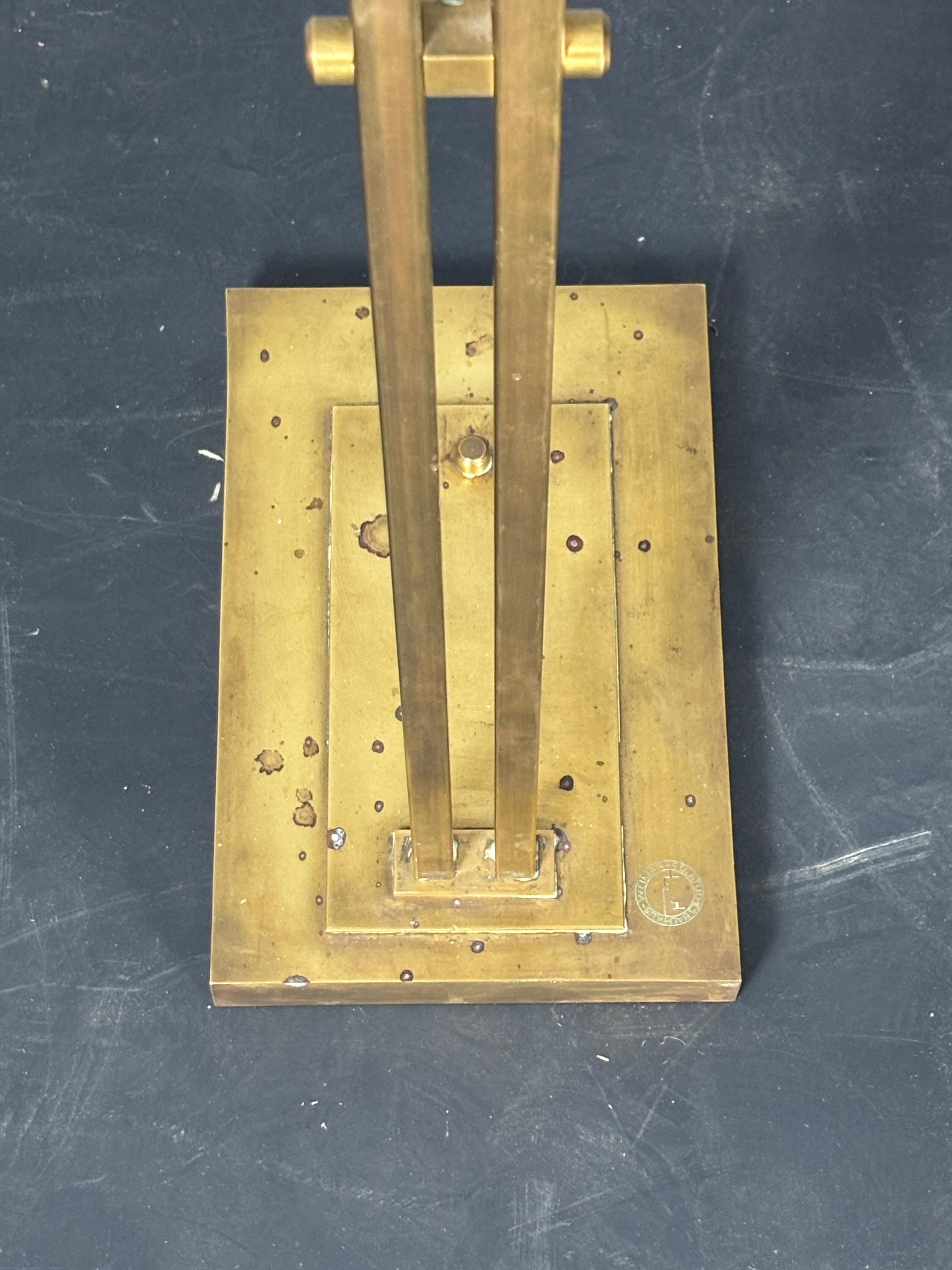 Brass Bauhaus Art Deco adjustable floor lamp in the style of Marcel Breuer For Sale 11