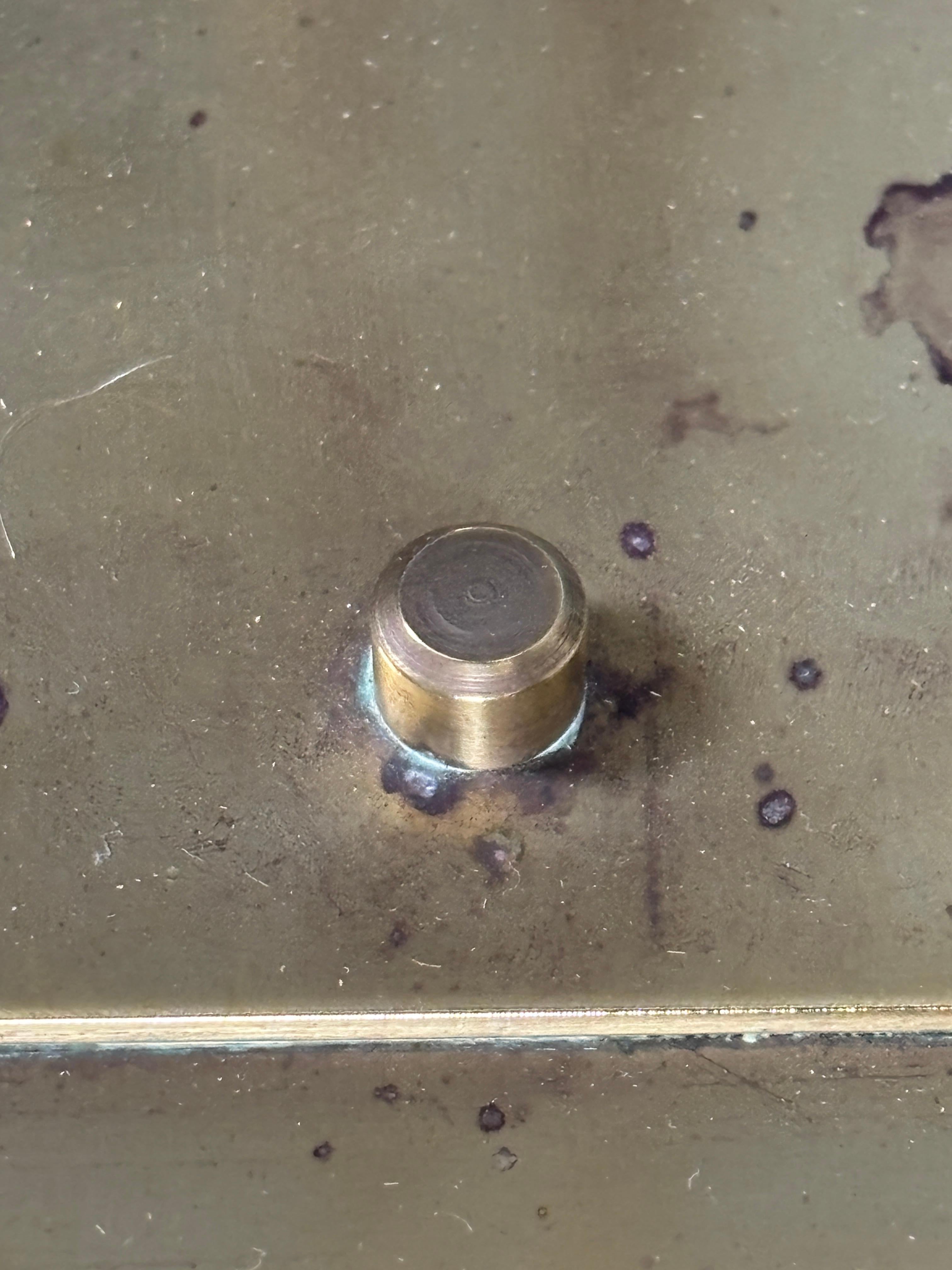 Late 20th Century Brass Bauhaus Art Deco adjustable floor lamp in the style of Marcel Breuer For Sale