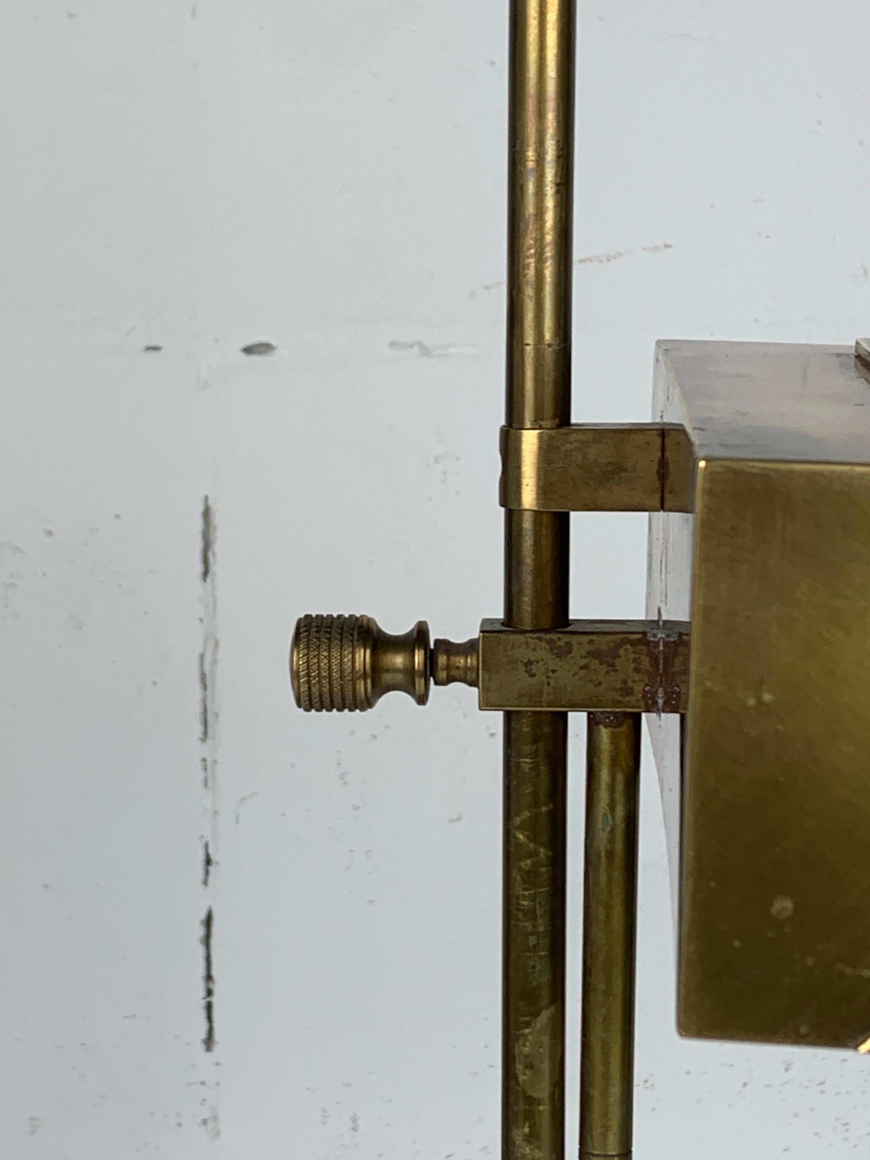 Brass Bauhaus Art Deco architectural desk or table lamp attributed Marcel Breuer For Sale 8