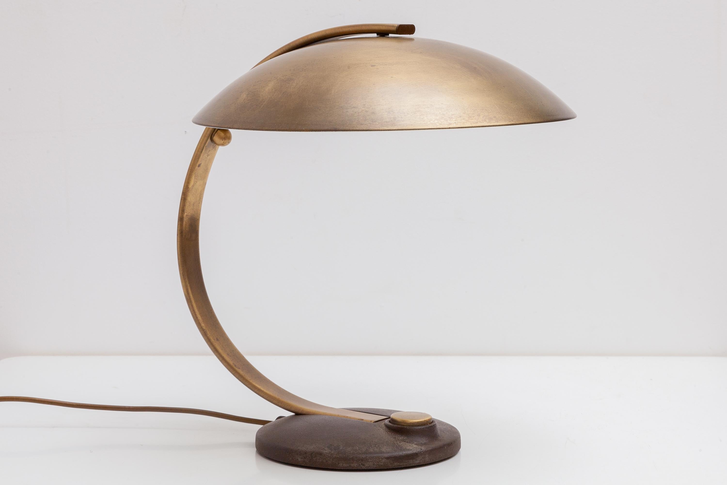 Brass Bauhaus Art Deco Hillebrand Desk Lamp, Germany 1