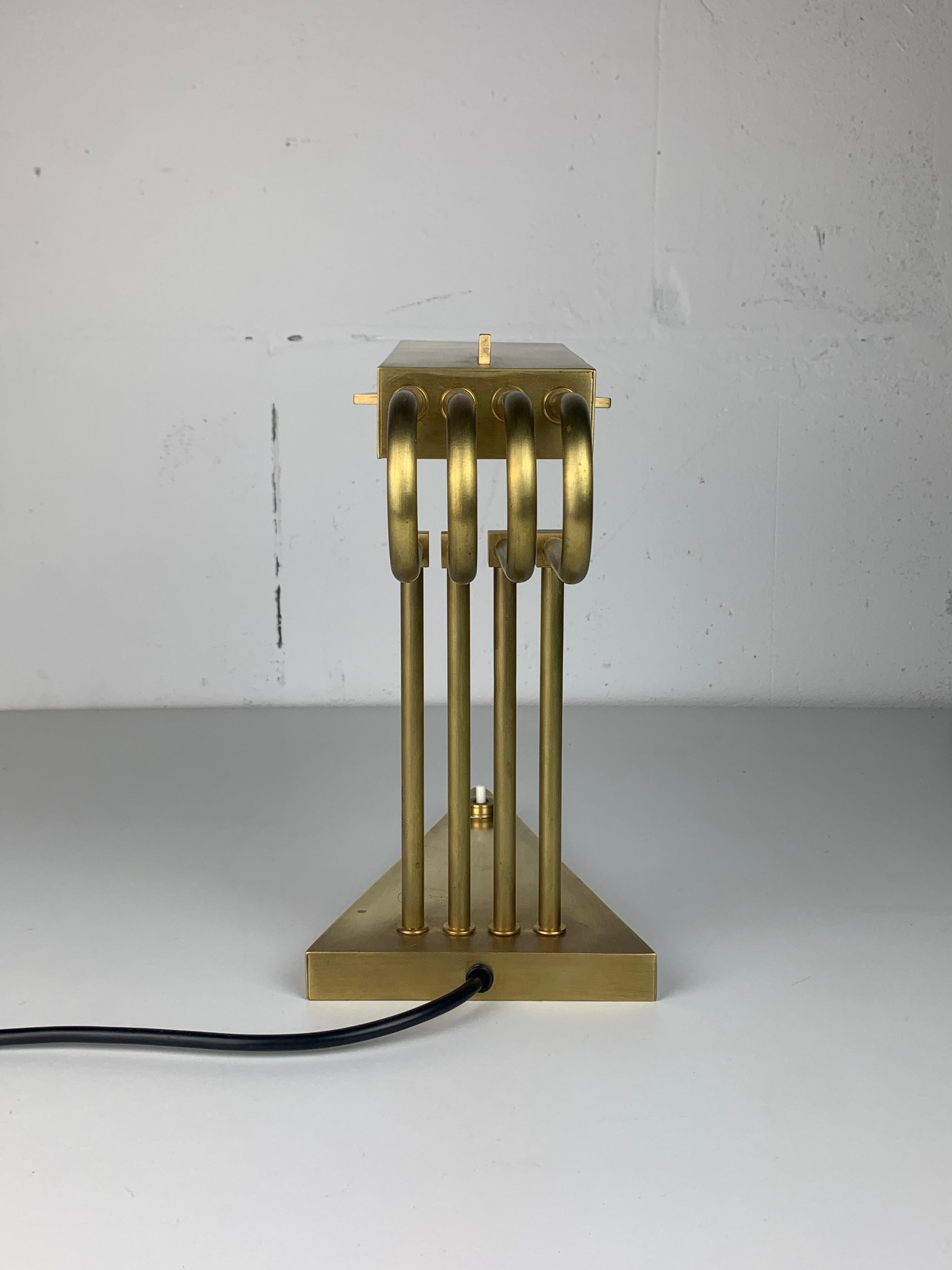 Brass Bauhaus Art Deco lamp by Marcel Breuer, Paris exposition 1925 7