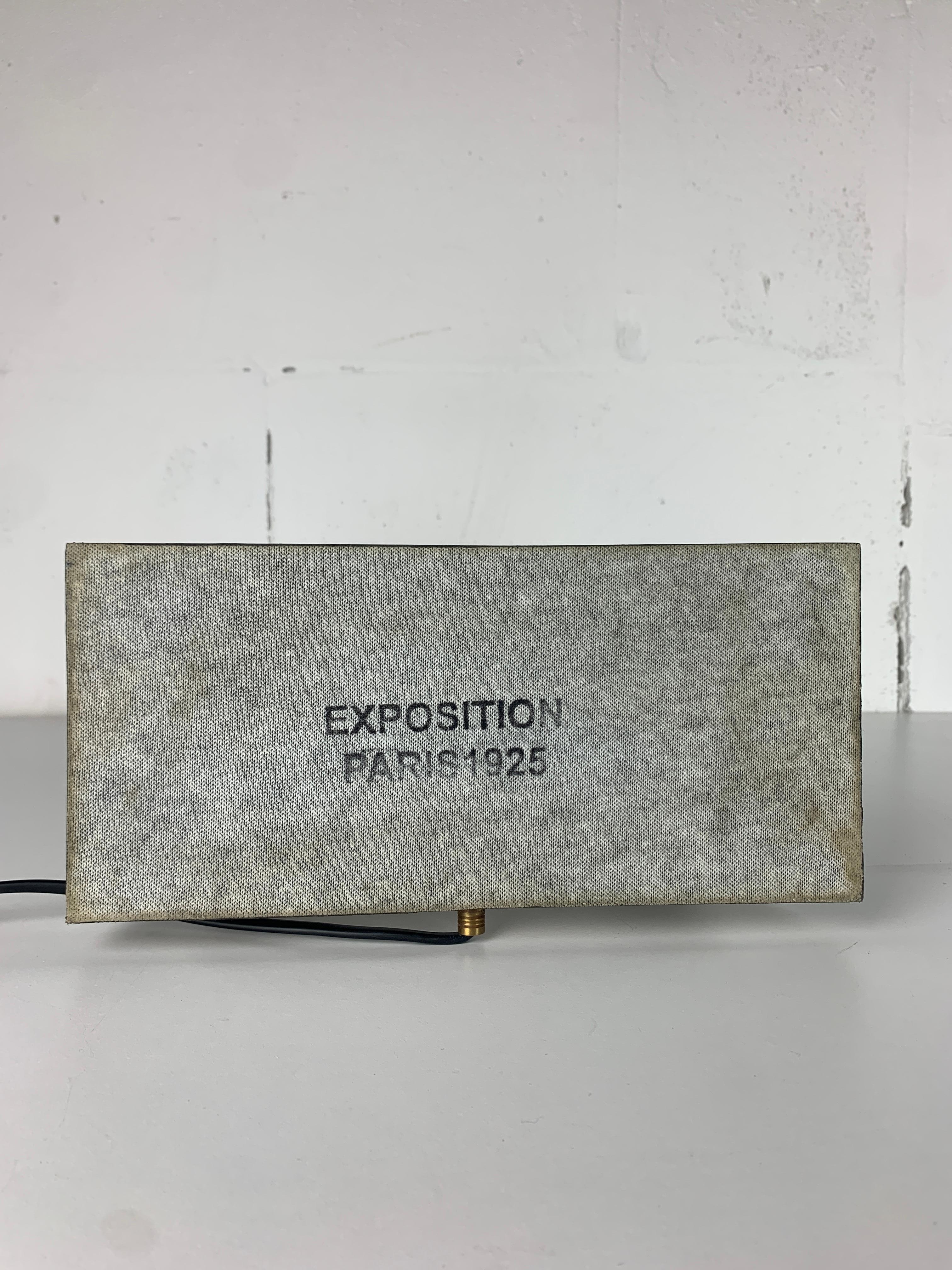 Brass Bauhaus Art Deco lamp by Marcel Breuer, Paris exposition 1925 For Sale 8