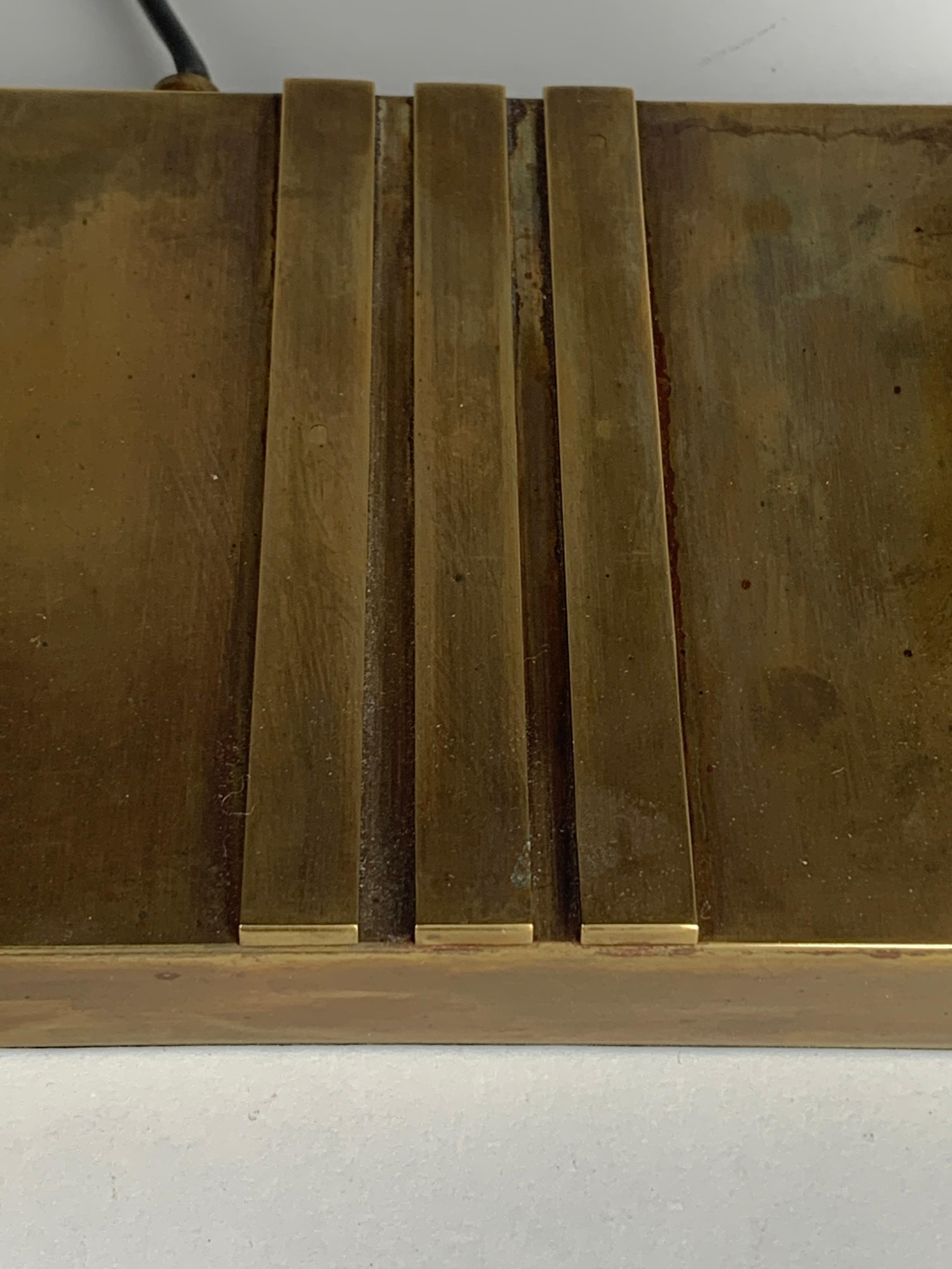 Brass Bauhaus Art Deco lamp by Marcel Breuer, Paris exposition 1925 For Sale 1