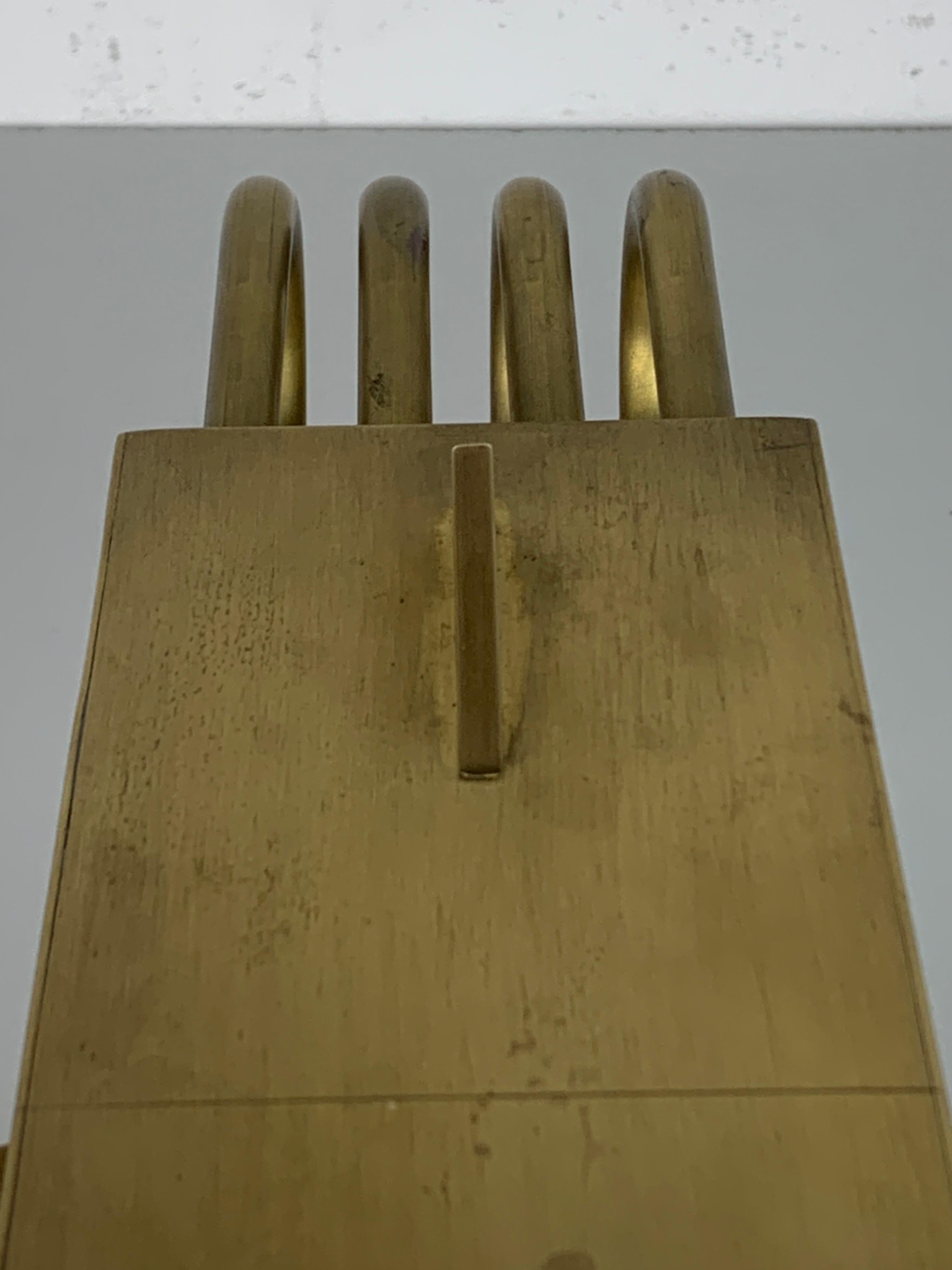 Brass Bauhaus Art Deco lamp by Marcel Breuer, Paris exposition 1925 2