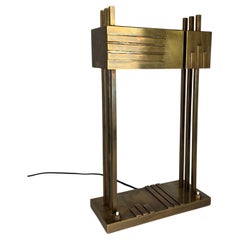 Brass Bauhaus Art Deco lamp by Marcel Breuer, Paris exposition 1925