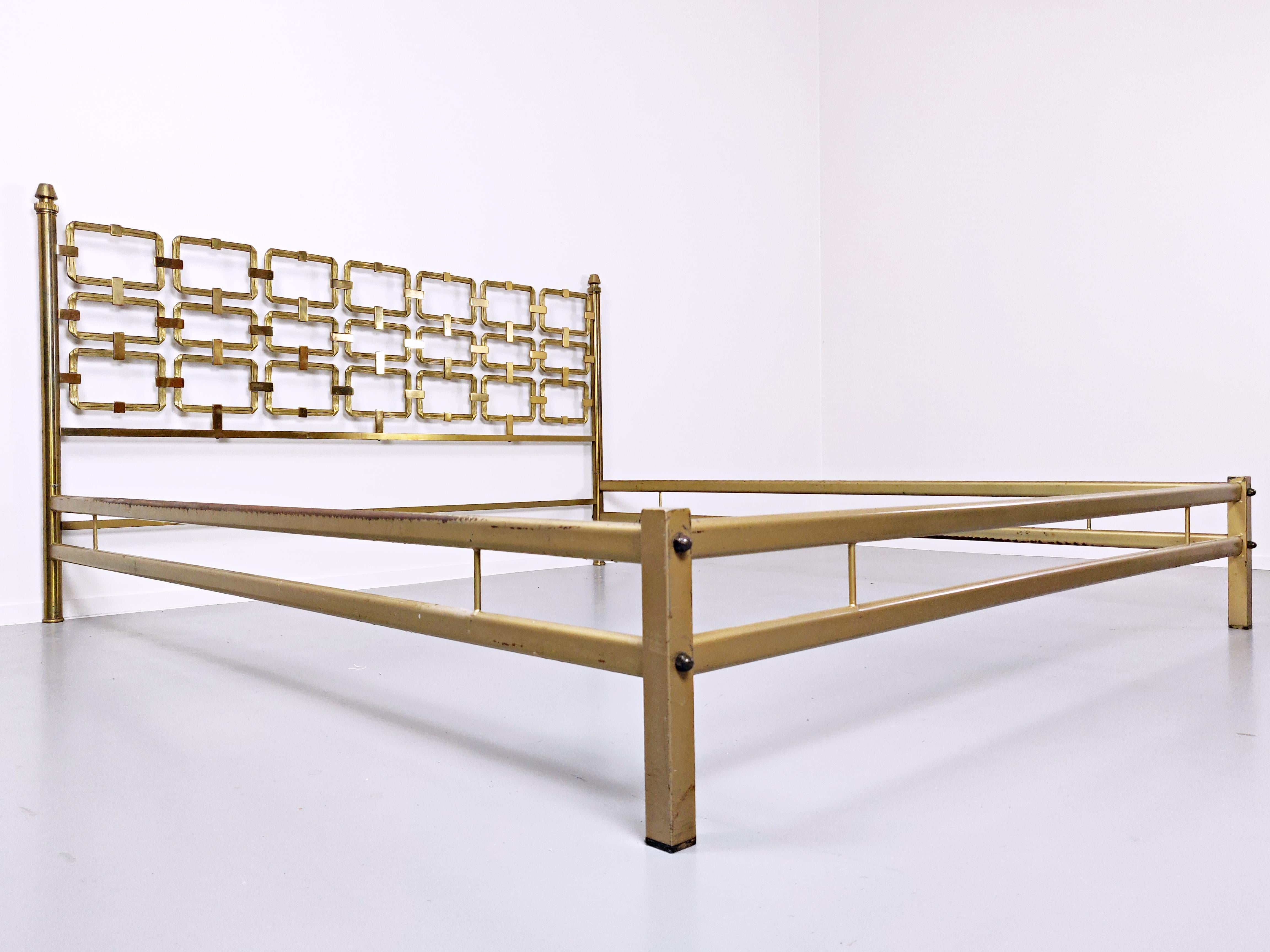 20th Century Brass Bed by Luciano Frigerio, 1970s