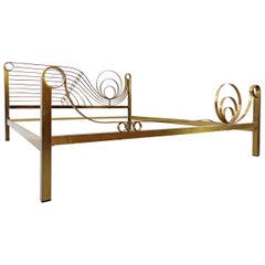 Used Brass Bed by Luciano Frigerio, 1970s