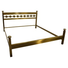 Retro Brass Bed Luciano Frigerio in the Style of, 1970s