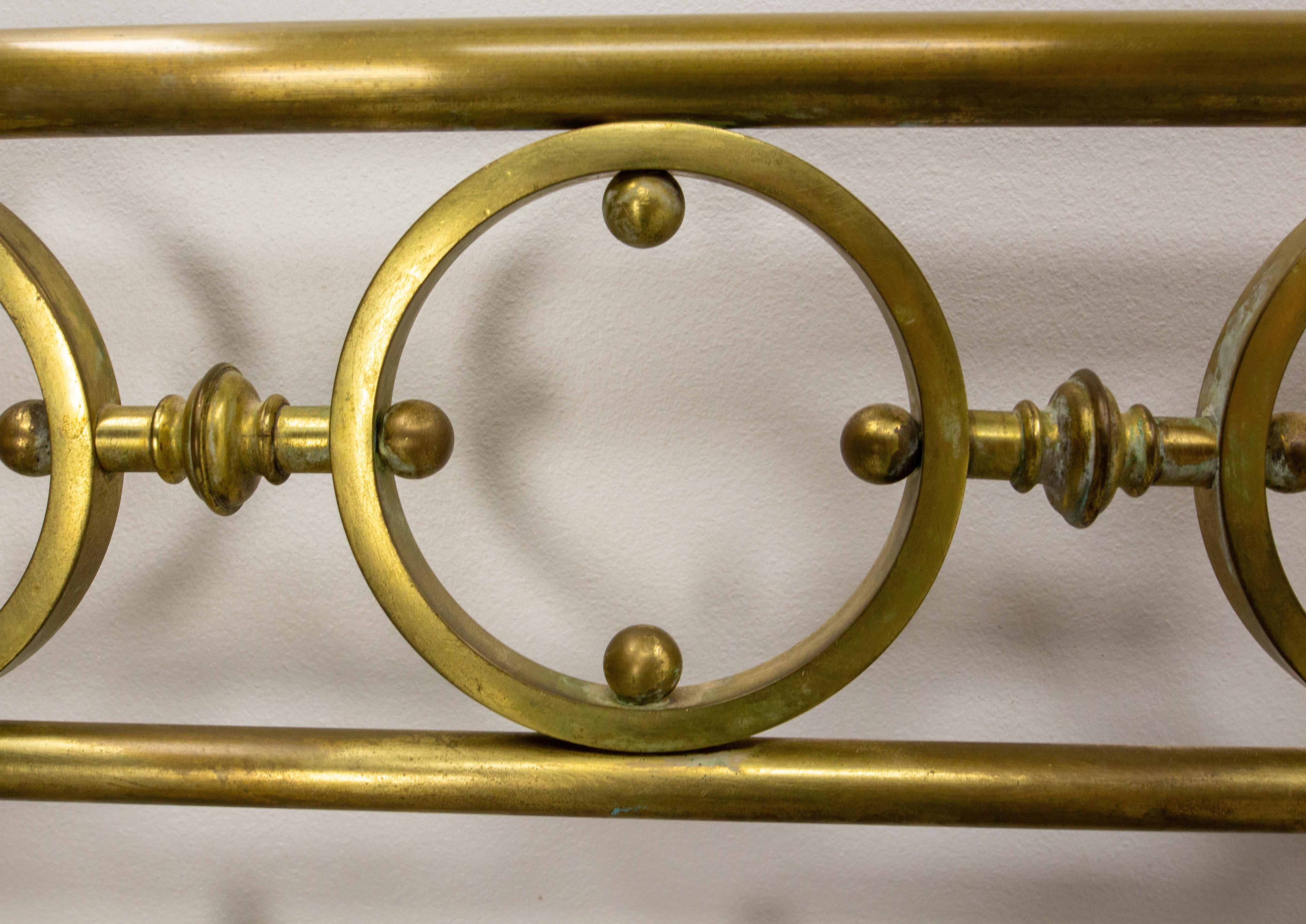 20th Century Brass Bed US Double Bed UK Full Size French, c. 1930 For Sale