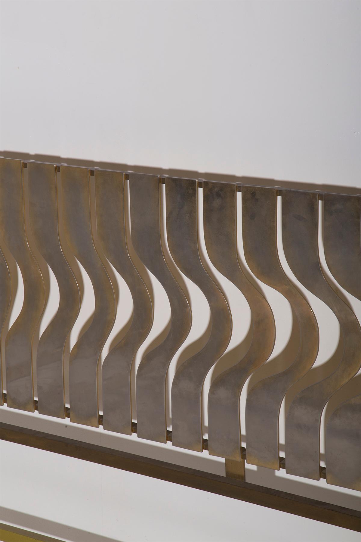 Mid-Century Modern Brass Bedhead by Luciano Frigerio