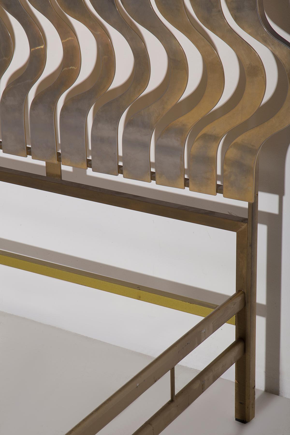 Brass Bedhead by Luciano Frigerio In Good Condition In Milano, IT