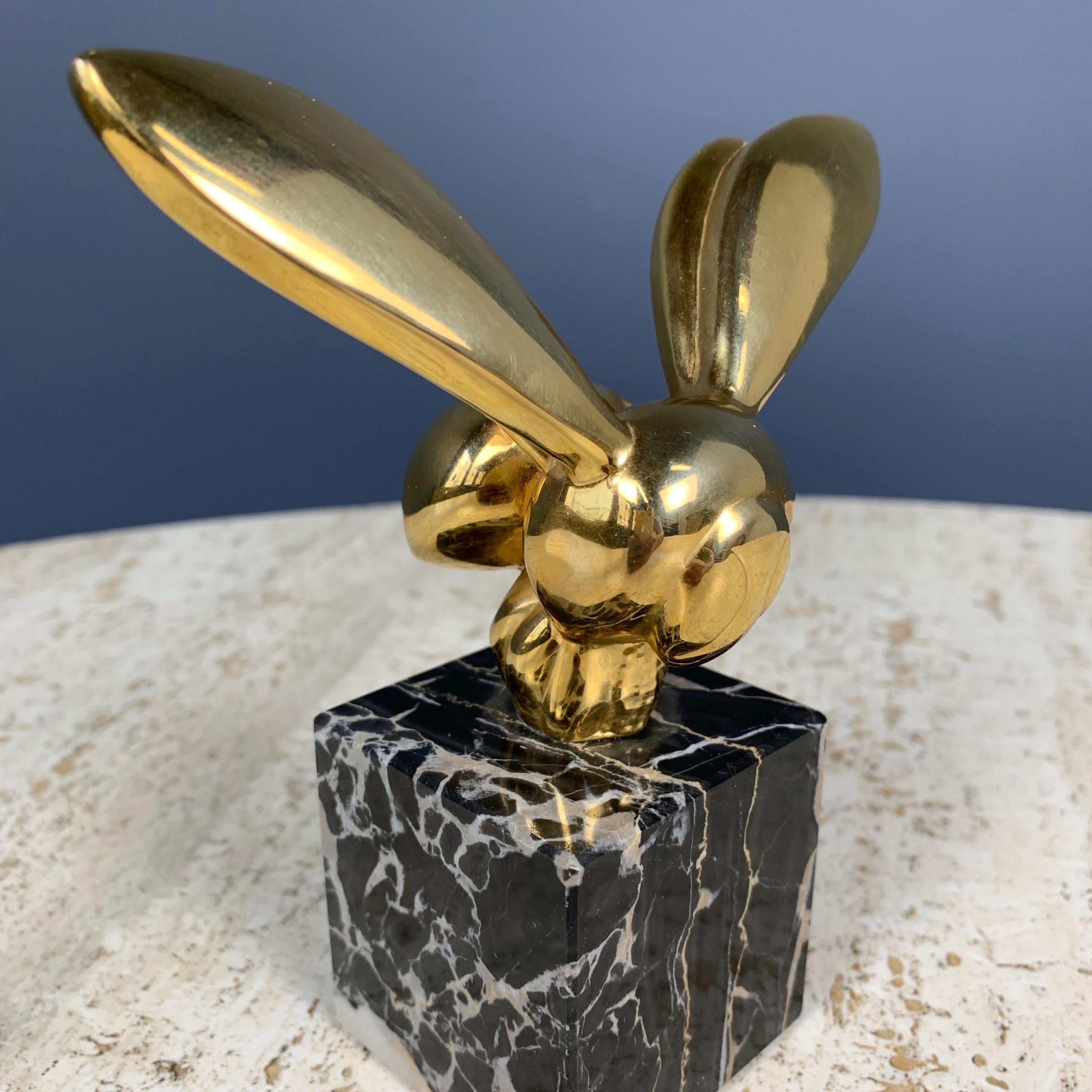 Modern Brass Bee Sculpture on Marble Base by G. Lachaise for the Philadelphia MOA