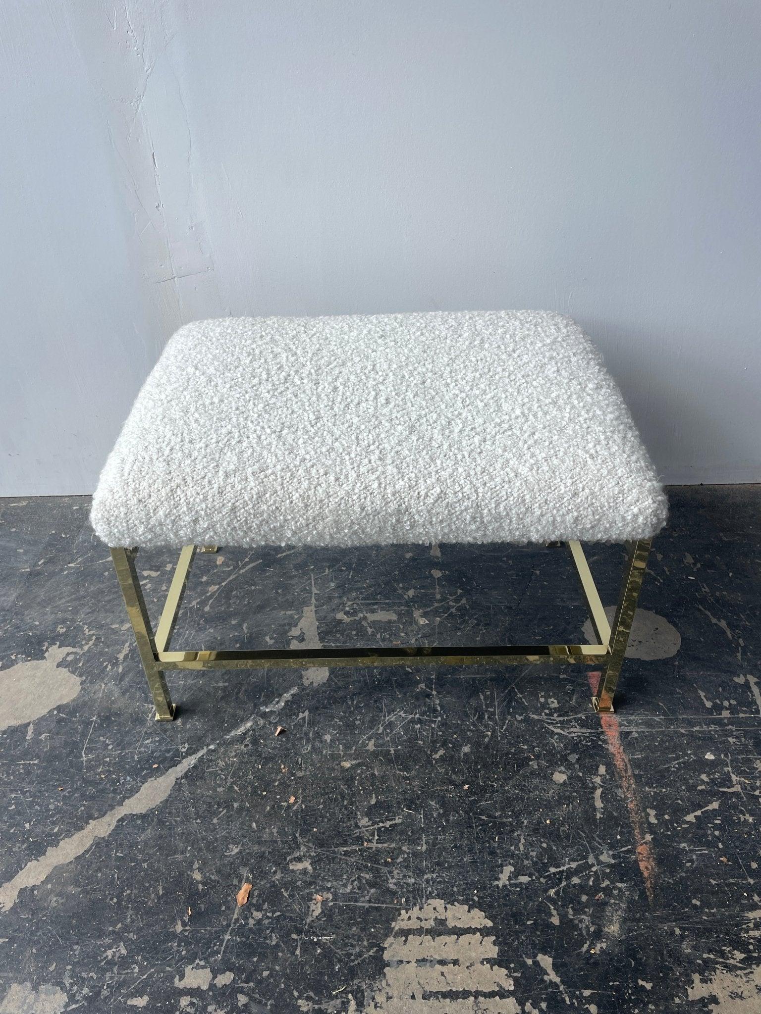 Mid-Century Modern Brass Bench by Edward Wormley for Dunbar