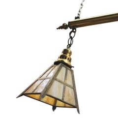 Brass Billiard, Snooker or Pool Table Light Lamp, circa 1930
