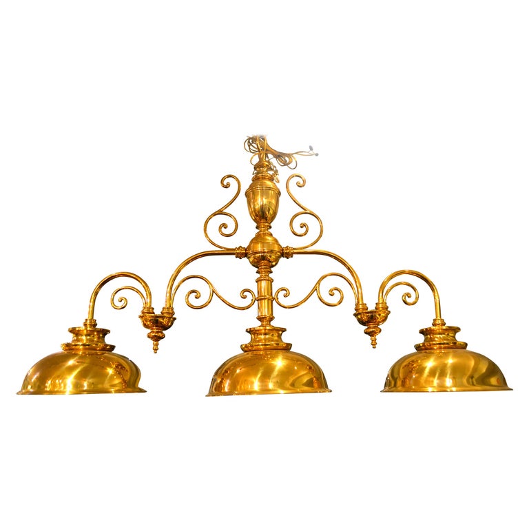 Brass Billiard Table Lamp at 1stDibs