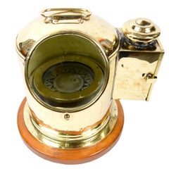 Antique Brass Binnacle for Lifeboat, 1920s