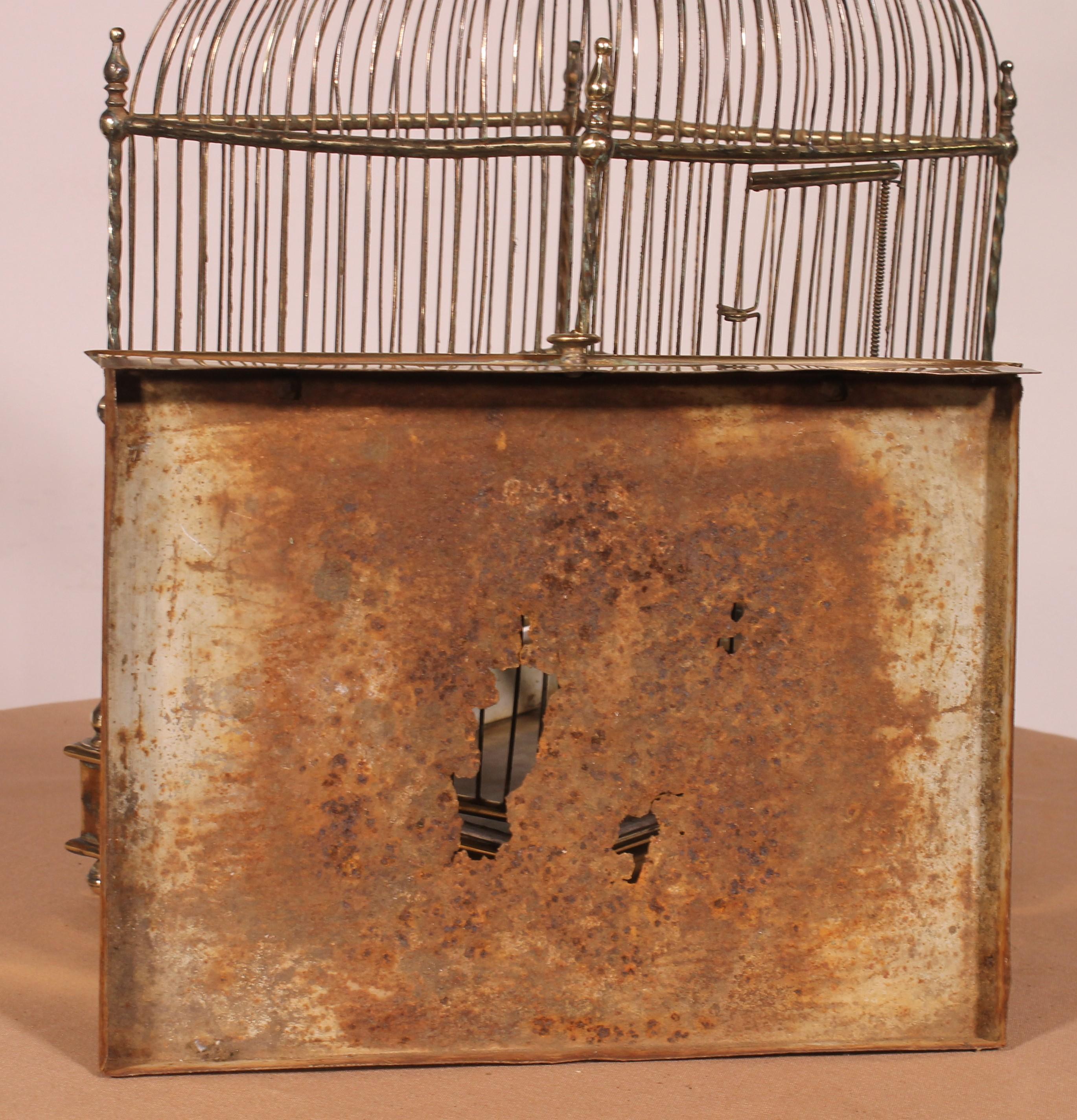 Cage à oiseaux en laiton - 19e siècle en vente 2