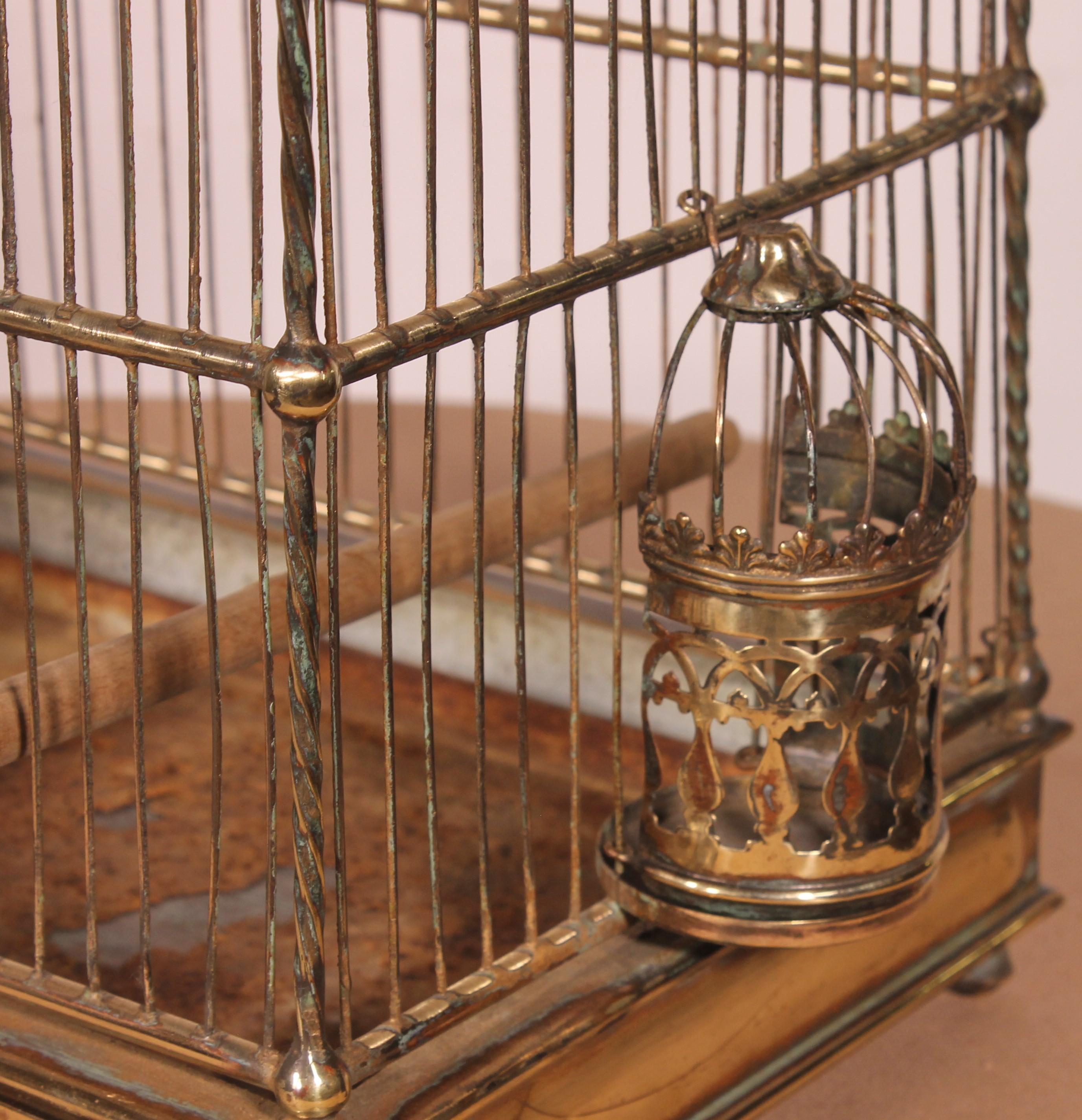 vintage brass bird cage
