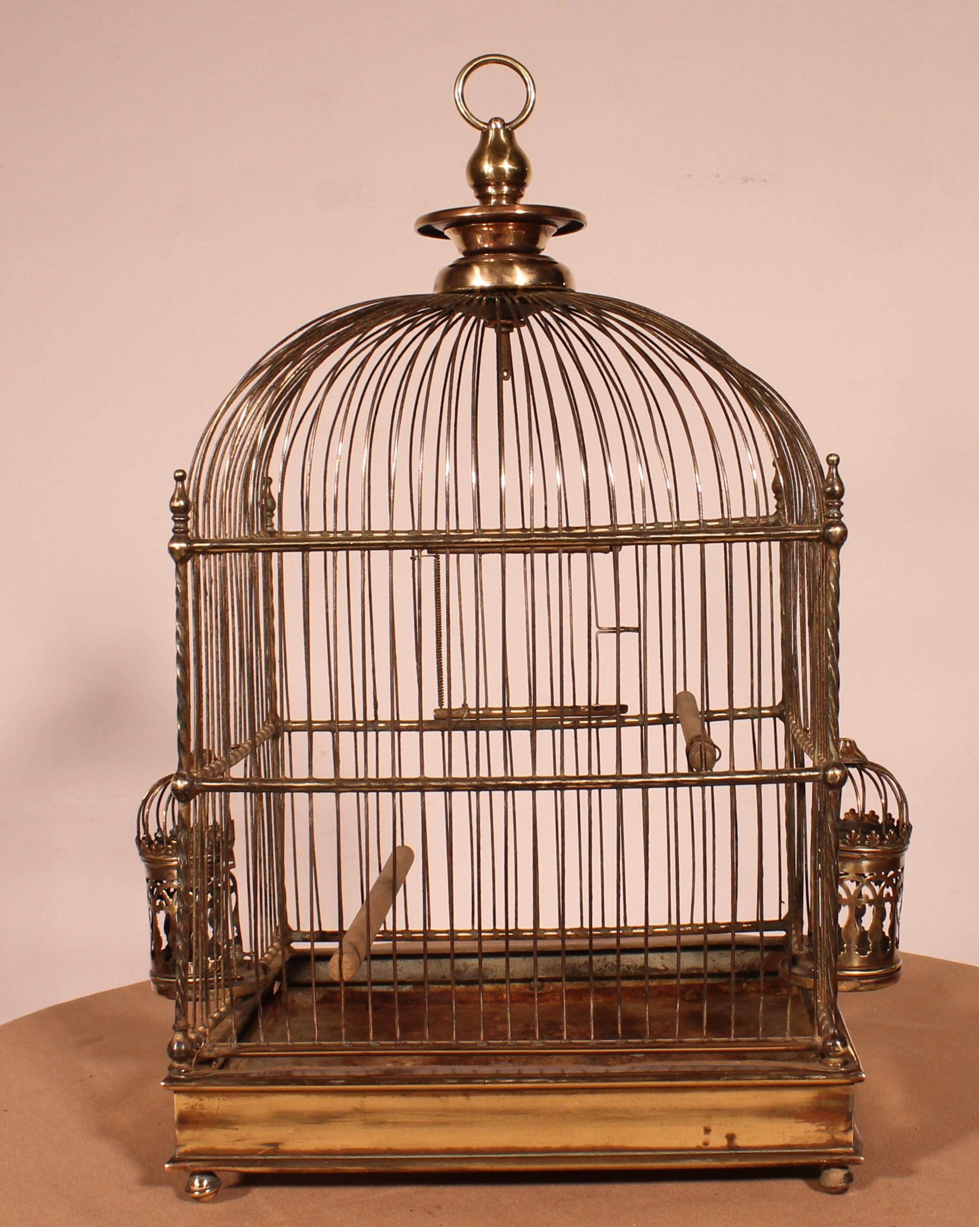 Vogelkäfig aus Messing – 19. Jahrhundert im Angebot 2