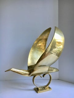 Brass Bird Sculpture Hood Ornament